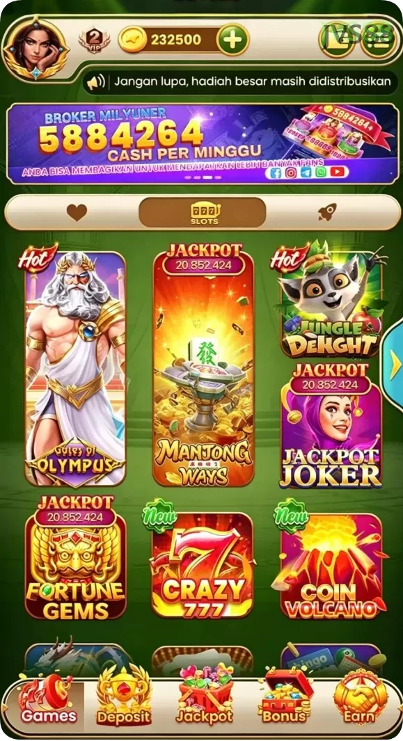 Screenshot Clover Gold nomor 1